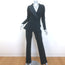 Chiara Boni Sera Tuxedo Jumpsuit Black Satin-Collar Stretch Scuba Size 8 NEW