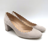 Chloe Lauren Scalloped Suede Pumps