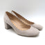 Chloe Lauren Scalloped Suede Pumps Light Taupe Suede Size 38.5