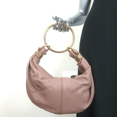 Chloe Small Bracelet Hobo Bag Woodrose Leather Crossbody NEW