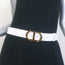 Christian Dior 30 Montaigne Belt White Leather Size 85