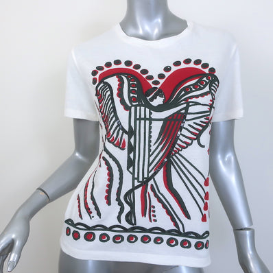 Christian Dior Beaded & Sequin-Embellished T-Shirt White Size Extra Small