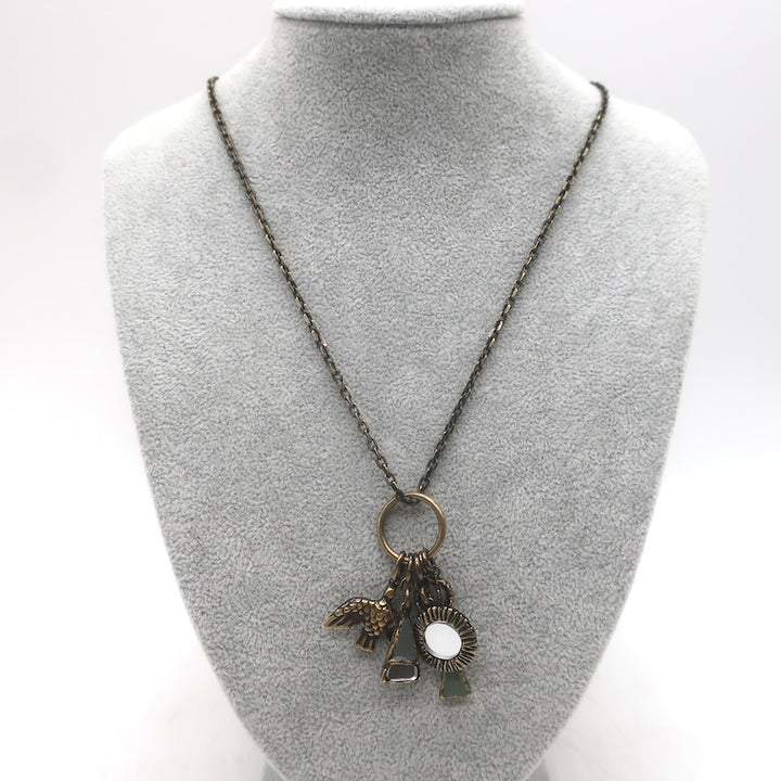 Christian Dior Bird &amp; Mirrors Charm Necklace 