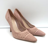 Christian Dior Capture pumps, rose-gold lurex Cannage stitching, pre-owned authentic luxury