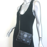 Christian Dior Caro Every Dior Pouch Black Cannage Leather Chain Strap Crossbody