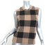 Christian Dior Checked Cashmere Top Tan/Black Size 36 Sleeveless Sweater Vest