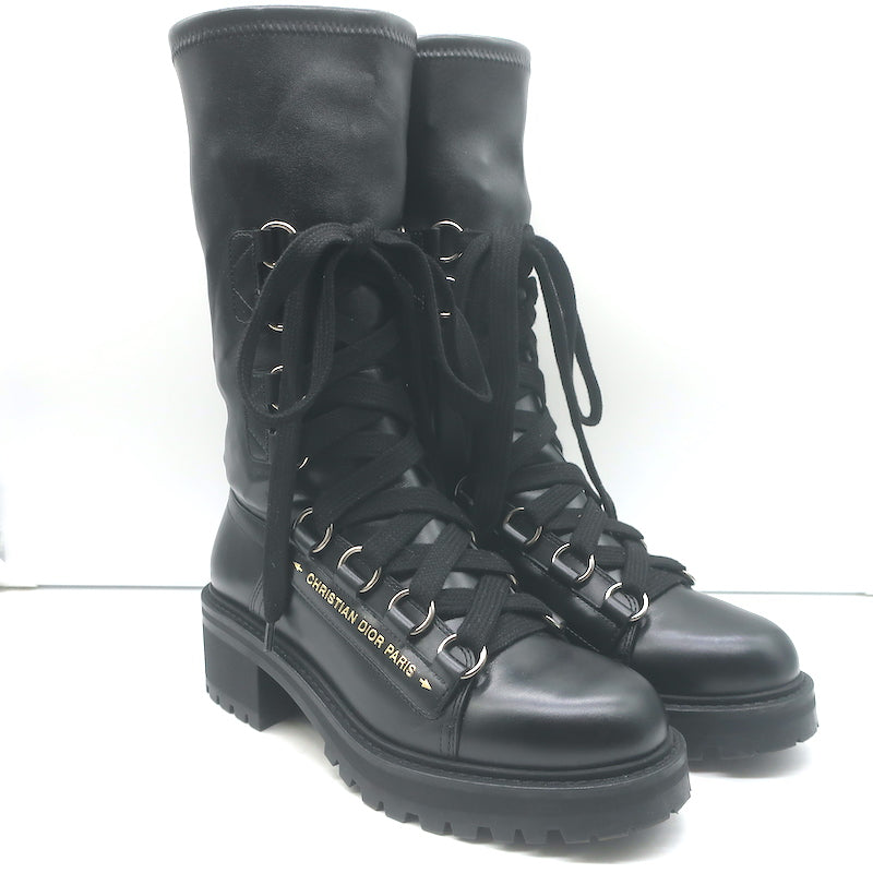 Title tag (66 chars): Pre-Owned Christian Dior D-Fight Lace-Up