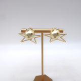 Christian Dior Faux Pearl Star Tribales Earrings 