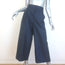 Christian Dior Grosgrain-Trimmed Cropped Wide Leg Gaucho Pants Navy Size 44