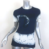 Christian Dior J'Adior 8 Tie Dye T-Shirt Navy Cotton-Linen Size Small
