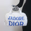 Christian Dior J'Adore Terry Cloth Top Handle Toiletry Bag White