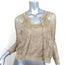 Christian Dior Metallic Knit Twinset Gold Size 40 Matching Top & Cardigan NEW