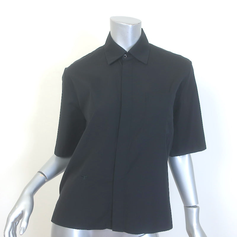 Christian Dior Short Sleeve Button Down Blouse 