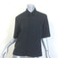 Christian Dior Short Sleeve Button Down Blouse Black Cotton Size US 4