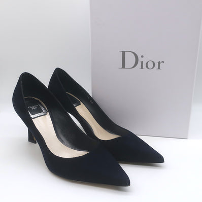 Christian Dior Songe Pointed Toe Pumps Navy