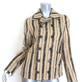 Christian Dior Striped Boucle Tweed Double Breasted Jacket