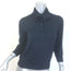 Christian Dior Tie-Neck Polo Sweater Navy Cashmere-Silk Size 38 US 6