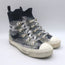 Christian Dior Walk'n'Dior High-Top Sneakers Navy Camo Jacquard Knit Size 39