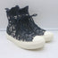 Christian Dior Walk'n'Dior High Top Sneakers Navy Oblique Stretch Knit Size 38.5