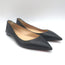 Christian Louboutin Ballalla Pointed Toe Ballet Flats Black Leather Size 39.5