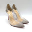 Christian Louboutin Degrastrass Pumps Silver Leather & PVC Size 41 US 8.5