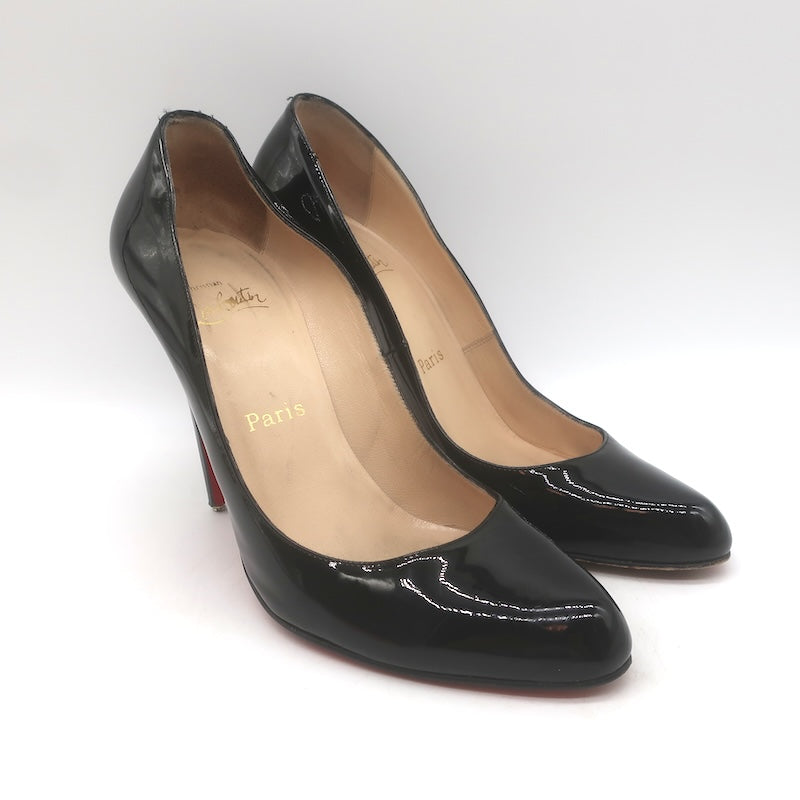 Christian Louboutin Jazz Decollete 868 Pumps Black Patent 