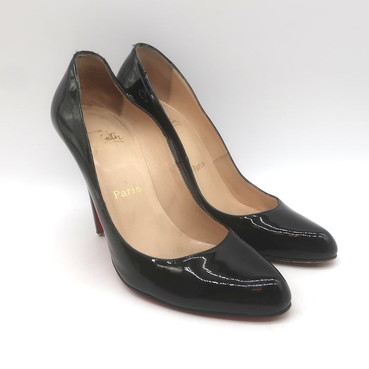 Christian Louboutin Jazz Decollete 868 Pumps Black Patent 