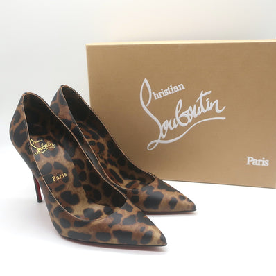 Christian Louboutin Kate 100 Leopard Print Pumps