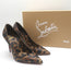 Christian Louboutin Kate 100 Leopard Print Pumps Brown Leather Size 37.5