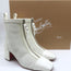 Christian Louboutin Kimi 55 Perforated Patent Leather Ankle Boots White Size 38