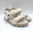 Christian Louboutin Lock Wool Shearling Slingback Sandals Cream Size 38.5