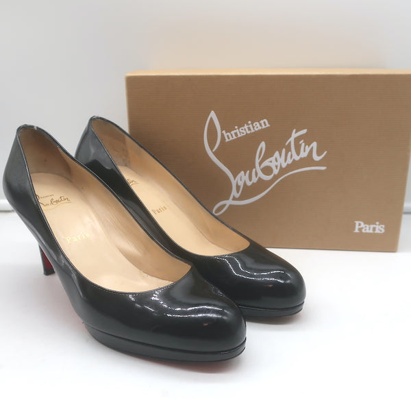 Christian Louboutin ブラックブーティ美品37.5 Miss Z - 80 mm Pumps - Patent calf leather - Black - Women