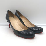 Christian Louboutin Simple 85 Pumps Black Patent Leather Size 38.5