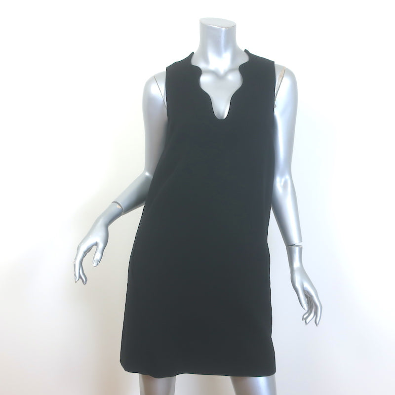 Christopher Kane Scalloped V-Neck Sleeveless Mini Dress