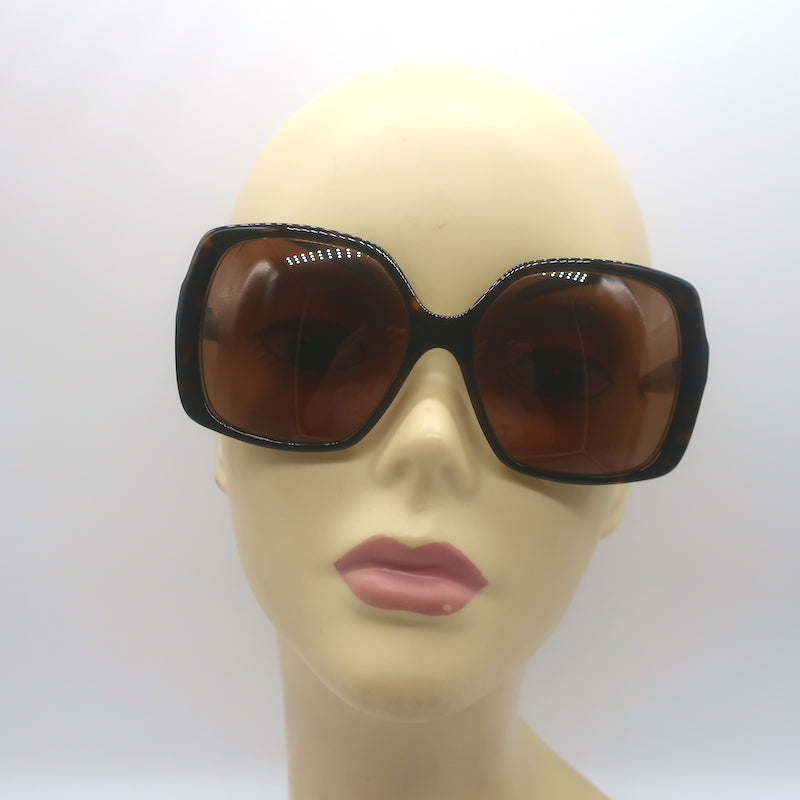 Chrome Hearts Queenie Oversize Tortoiseshell Sunglasses 
