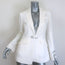 Cinq a Sept Cheyenne Rhinestone Pin Blazer Ivory Crepe Size 0