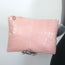 Clare V. Crocodile-Embossed Large Clutch Bag Light Pink Leather NEW