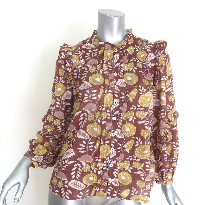Cleobella Olivia Blouse Brown Dahlia 