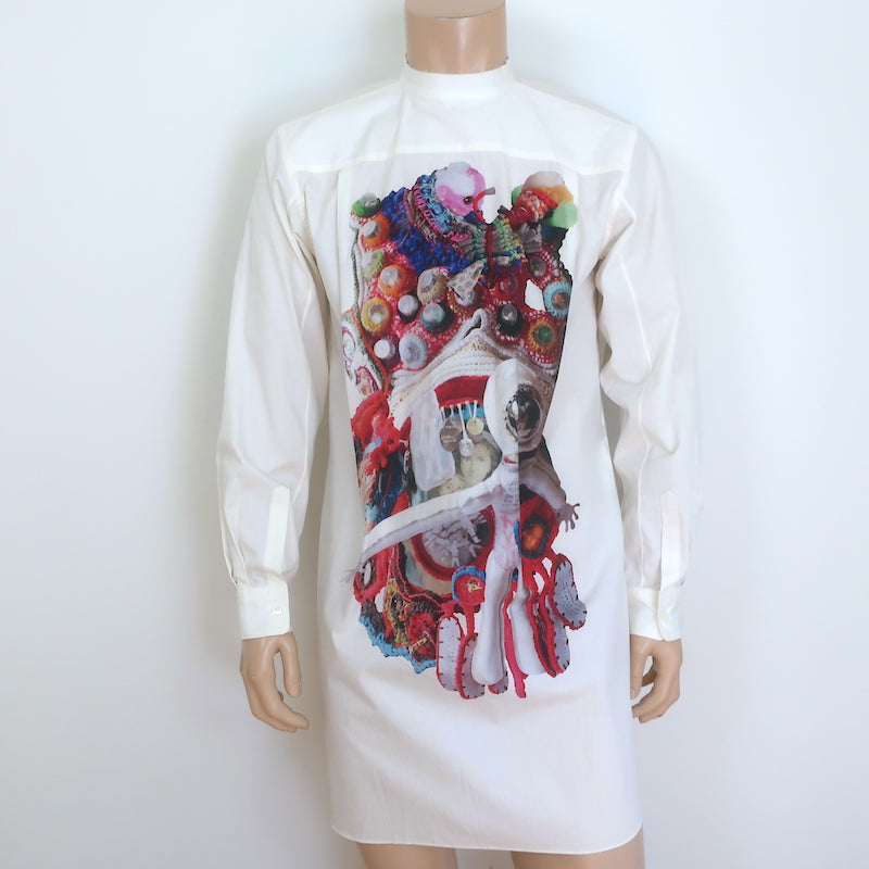 Comme des Garcons Homme X Mona Luison Shirt White Cotton Size Medium NEW