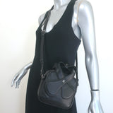 Courreges Loop Tote Bag Black Leather Small Crossbody NEW