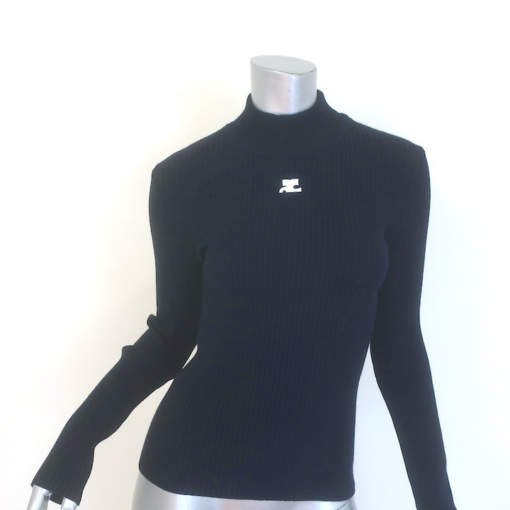 Courreges Re-Edition Ribbed Knit Turtleneck