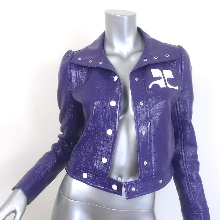 Courreges Re-Edition Vinyl Jacket Purple 