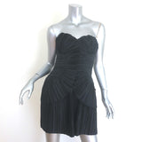 Cult Gaia Charlique Strapless Pleated Mini Dress Black Size 8 NEW