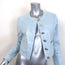 Derek Lam 10 Crosby Penny Cropped Sequin Jacket Light Blue Size 0