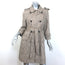 Derek Lam Belted Tweed Double Breasted Coat Taupe Wool-Blend Size 8