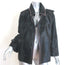 Derek Lam Lamb Leather-Trimmed Pony Hair Jacket Dark Brown Size 46