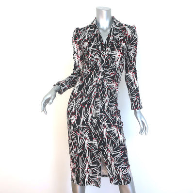Diane von Furstenberg Sheska Ruched Midi Dress Matches Print