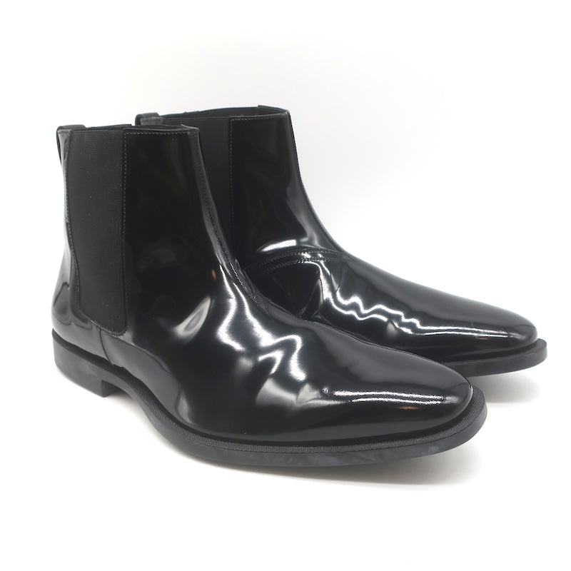 Dior Homme Chelsea Boots Black Patent Leather Size 42