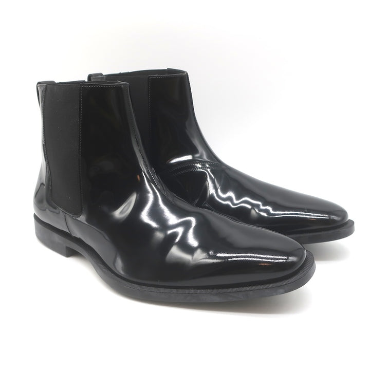 Dior Homme Chelsea Boots Black Patent Leather Size 42