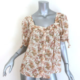Doen Bay Tie-Sleeve Button Up Top Canyon Floral 